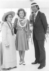 Original Charter Members, two women and a man smiling